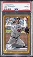 2020 BOWMAN GOLD #63 TONY GONSOLIN 24/50 PSA 8