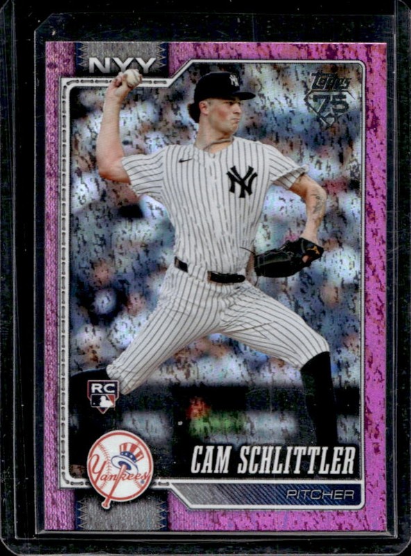 2026 Topps Cam Schlittler RC Pink Holo Foil Rookie #111 New York Yankees