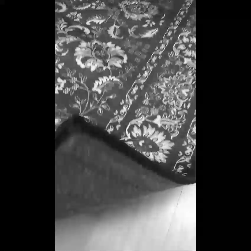 Classic Hallway Rug, Elegant Vintage Style Rug, Dark Gothic Floral
