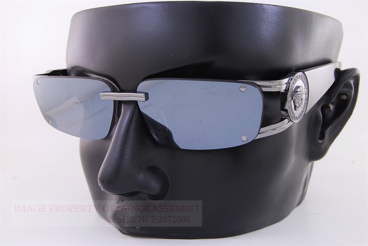 Brand New VERSACE Sunglasses VE 2291 1000/6G Gunmetal-Black/Grey w