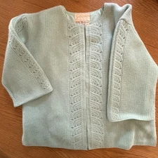 Vintage Golewaters Lambwool/ Angora Blue Womens Cardigan Sweater Size M