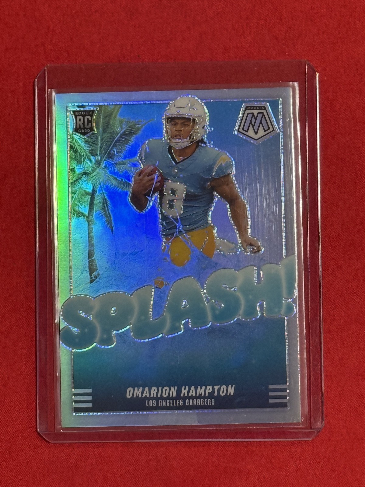2025 Panini Mosaic Omarion Hampton RC SPLASH! Silver SP 🔥 Chargers