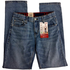 Boys Levi's 514 Straight Jeans 27x29 Performance Sz 14 Regular Stain Release NWT
