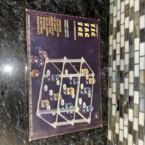 Vintage Reiss Tri Tac Toe 3D Tic Tac Toe Marbles Board Game 1974 Complete Retro - Picture 10 of 11
