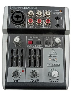 Behringer XENYX302USB Mischpult USB Audio Interface Mixer 5-Kanal
