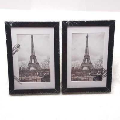 2-Pack Black 4x6 Picture Frames   Modern Photo Frames for Tabletop Display