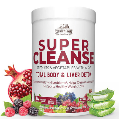 Country Farms Super Cleanse, Juice 9.88 Ounce (Pack of 1), Multi