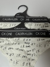 Lot Of 2 CALVIN KLEIN ONE SCRIPT THONG PANTY, SIZE L