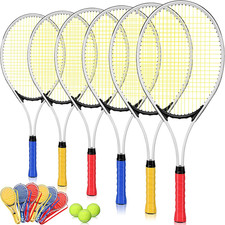 6 Pcs Tennis Rackets for Adult Recreational 6 Players 27'' Tennis Racket Set wit