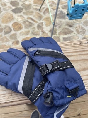 All In Motion Blue/Black Gloves Moisture Wicking Liner Warmer Cozy Size 8-14
