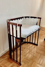 Babybay Maxi Beistellbett Babybett in  Farbe Braun inkl. Zubehör und Matratze.