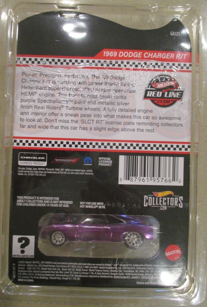 Hot Wheels Selections 1969 Dodge Charger R/T Exclusive for sale