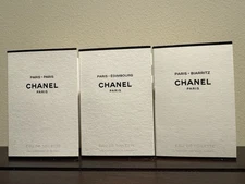 Three Chanel PARIS EDIMBOURG BIARRITZ EDT Perfume Samples 1.5 ml / 0.05 oz New