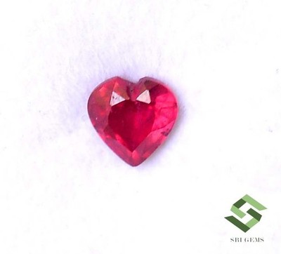 6X6 Mm Natur Ruby Herzform Schliff 1,15 CTS Facettiertes Loses Edelstein GF