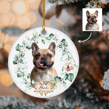 French Bulldog Ornament Personalized with Photo 2025, Custom Acrylic Ornament