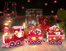 Valentines Day Decorations Indoor, Lighted Valentines Gnome Train Decor for Tabl
