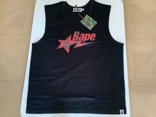 Authentic a bathing ape bape color camo bape sta tank top black L XL 2xl new