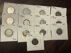 Lot Of 13 Canadian Silver Dimes And Quarters. Circulated 80% Silver. 1 50%