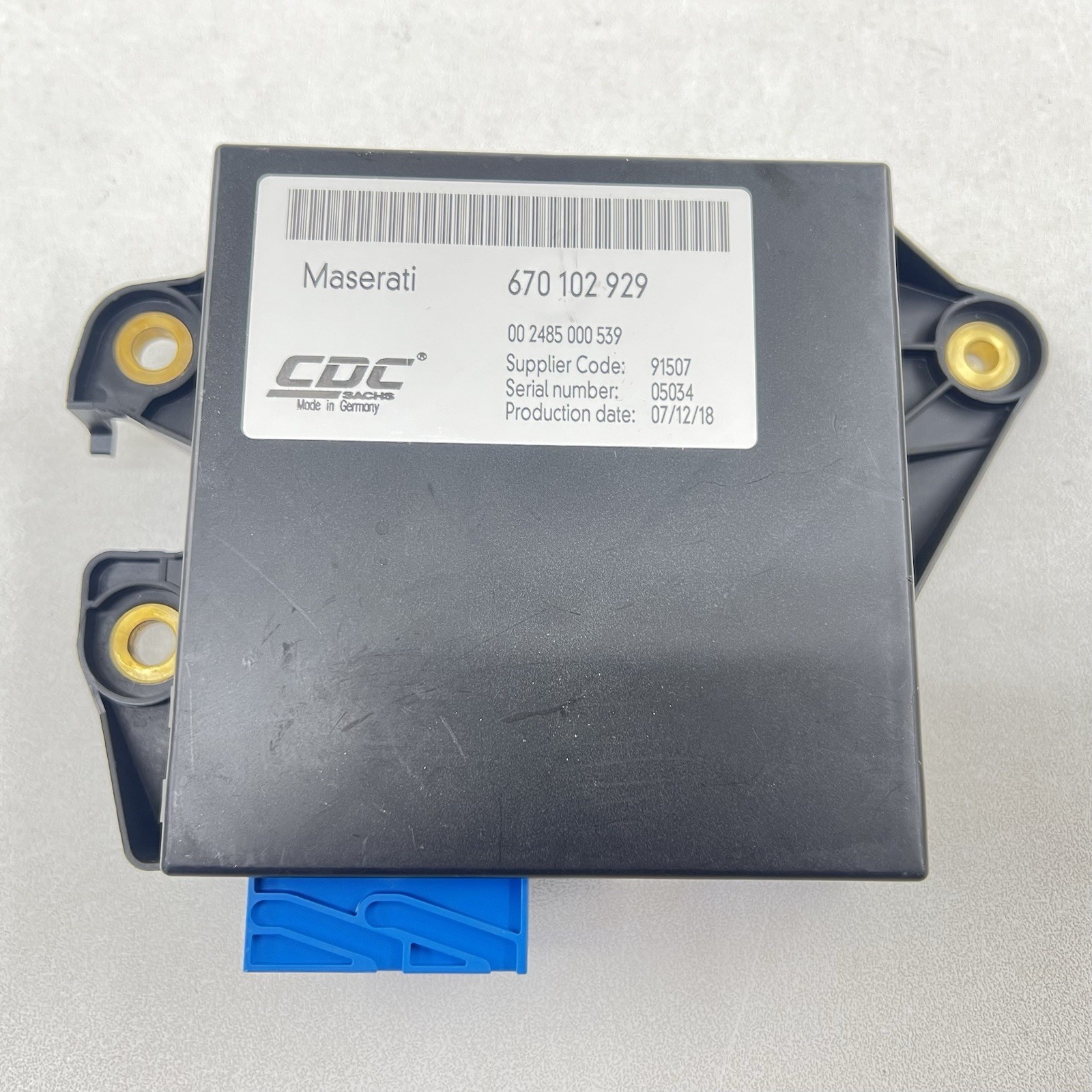 17-24 MASERATI GHIBLI ACTIVE SUSPENSION CONTROL MODULE 670102929 OEM