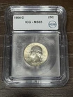 1964-D Washington Quarter 25C MS65 Graded ICG