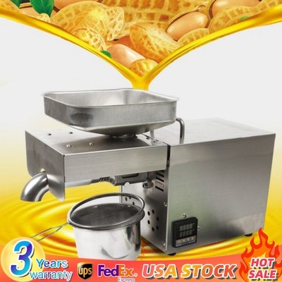 1500W Automatic Oil Press Machine Hot Cold Oil Extractor Stainless Steel