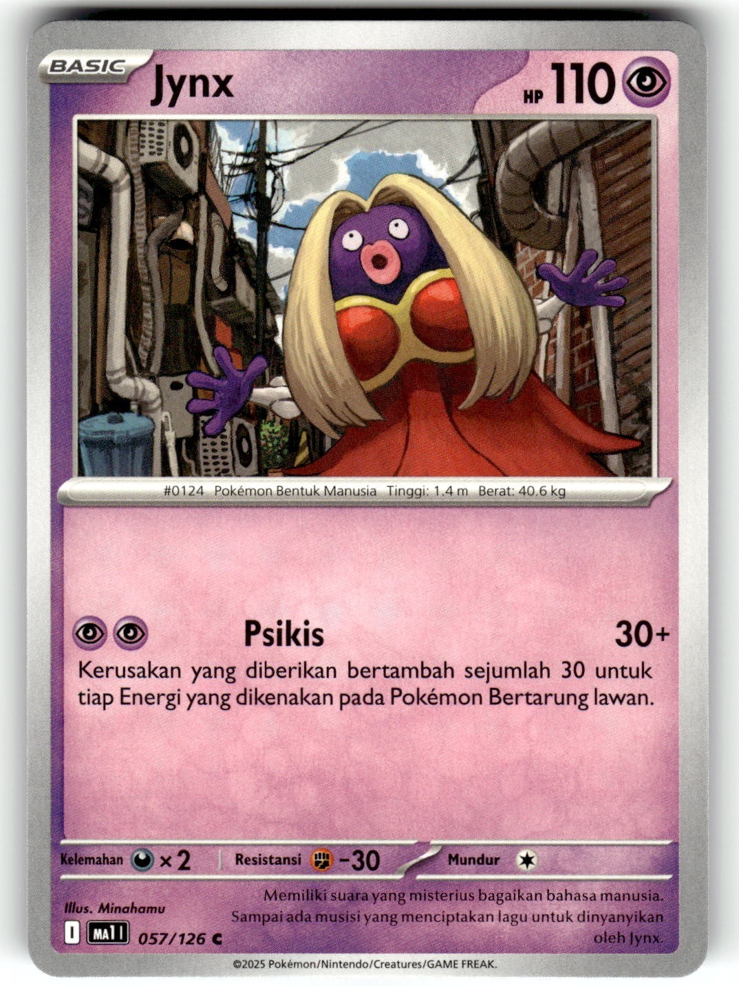 Pokemon Indonesian Mega Evolution Card 057/126 Jynx