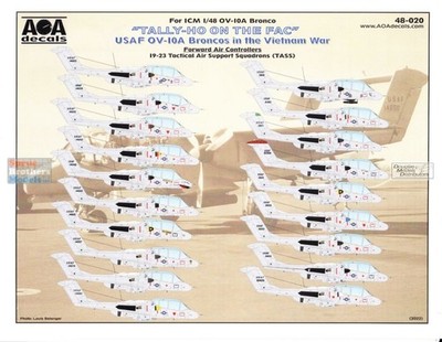AOA48020 1:48 AOA Decals - USAF OV-10A Bronco in the Vietnam War: 'Tally-Ho on