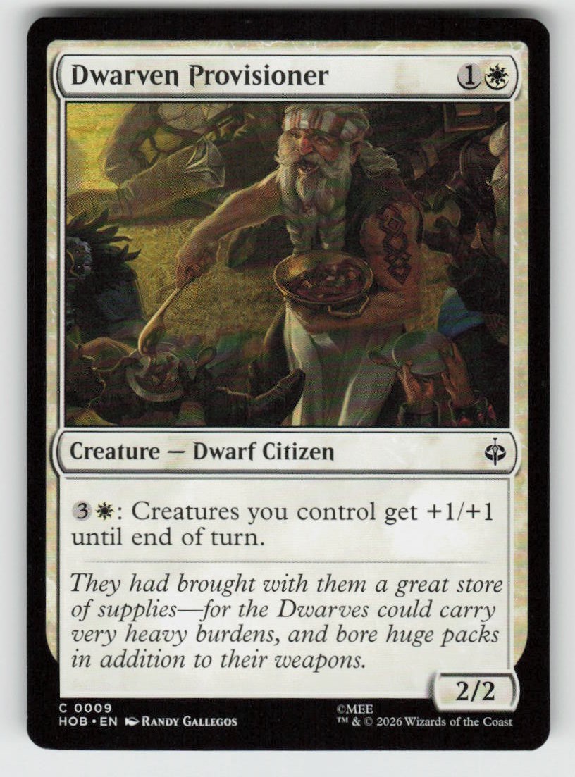 Dwarven Provisioner 9 Common The Hobbit Near Mint