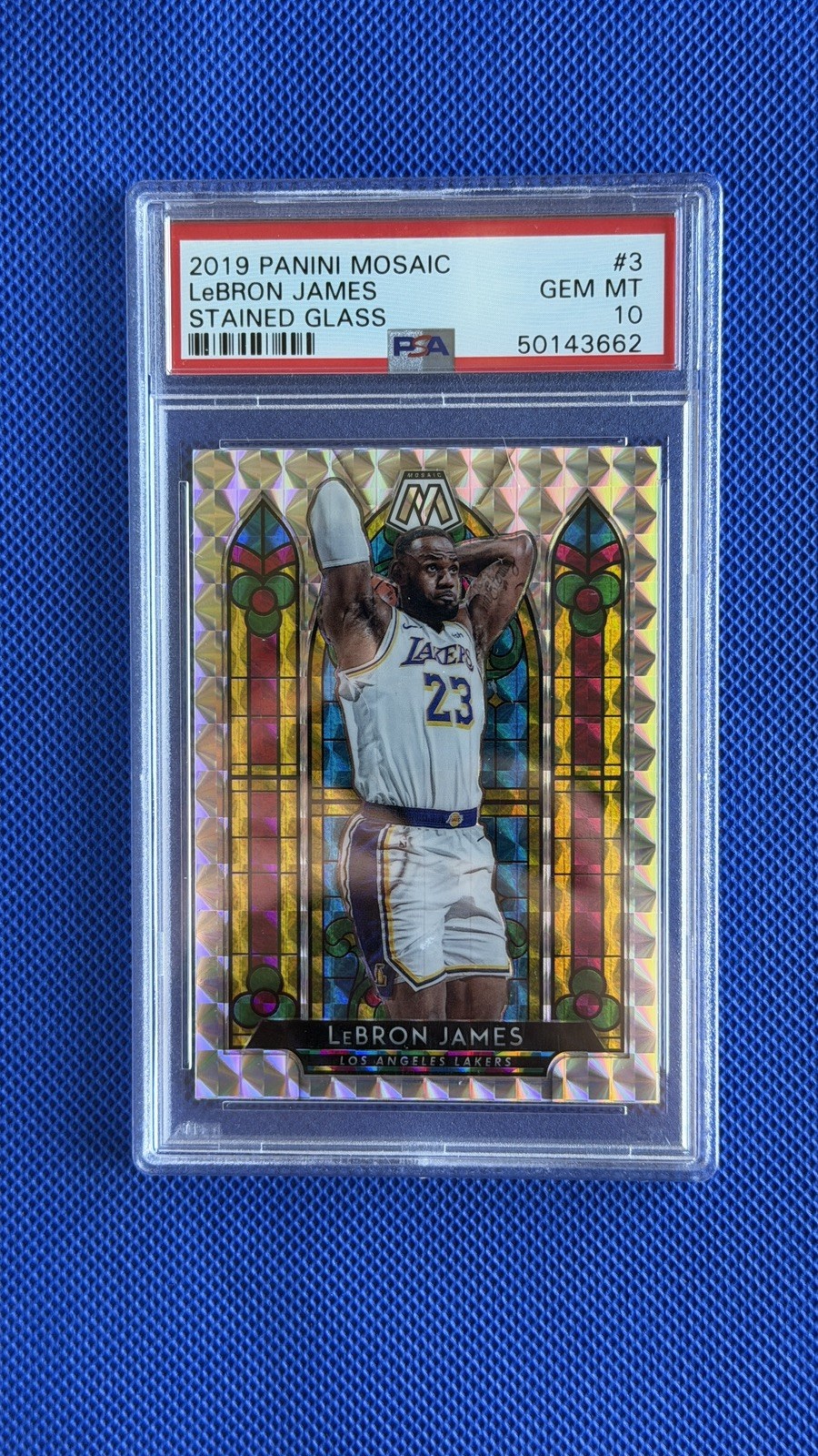 2019 Panini Mosaic Stained Glass Lebron James PSA 10 Los Angeles LA Lakers