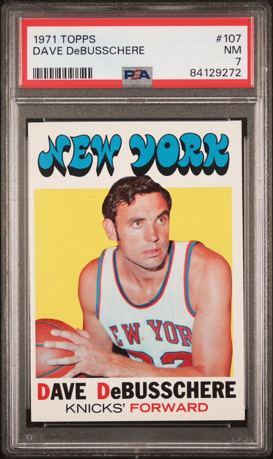 1971 TOPPS #107 DAVE DEBUSSCHERE PSA 7