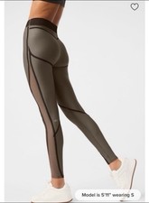 alo airlift mesh high waist line up Leggings olive tree size XXS