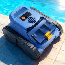 2026 Robotic Pool Cleaner Wall Climbing Cleans Pool Floors, Walls & Waterline