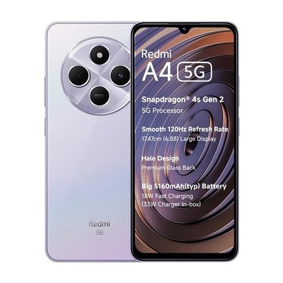 Redmi A4 (Sparkle Purple, 4GB RAM, 64GB ) Global Debut SD 4s Gen 2