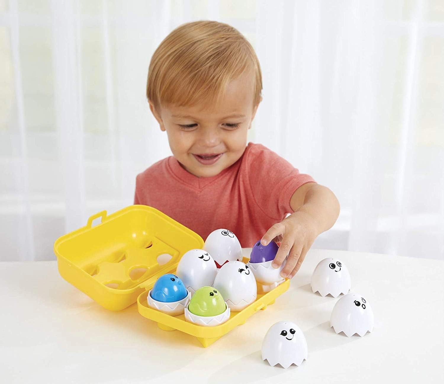 Kidoozie Peek N Peep Eggs - Mentally Stimulating Sorting & Stacking Toy for... 