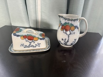 Antique Losol Ware by Keeling & Co Cheese/Butter Dish and Pitcher