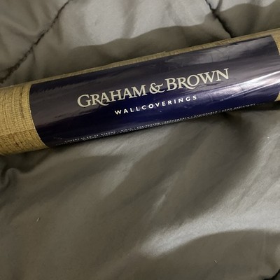NEW Graham & Brown Jute Texture Wallpaper Brown Gold ( 1 Roll )