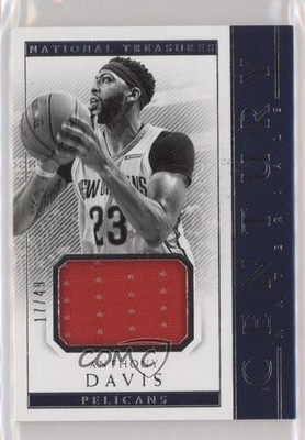 2017 Panini National Treasures Century Materials 17/49 Anthony Davis #CTM-51 5w7