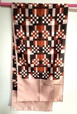 Vtg Francoise Guerin 100 Silk Rectangle Scarf From France Hand Rolled Hem
