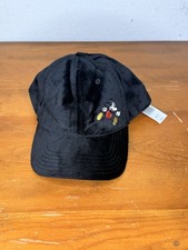 NWT Disney Parks Mickey Mouse Faux Suede Adult Size Baseball Cap Hat Black