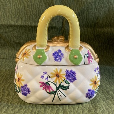 Vintage David's Cookies  A Bite Above The Rest  Ceramic Purse Cookie Jar