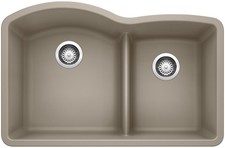 Blanco 441593 Diamond 32" Undermount Double Basin SILGRANIT - Truffle