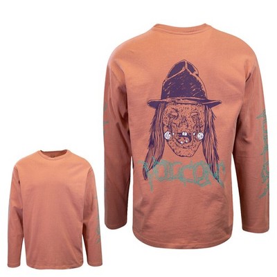 Volcom Herren T-Shirt Lachs Rosa Remote Chronicles Loose Fit L/S (S01)