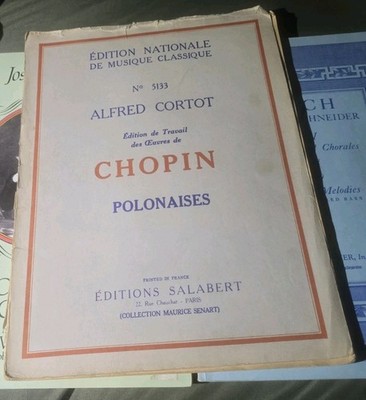 CHOPIN Polonaises Alfred Cortot Piano 1939 Edition Salabert De Musique Classique