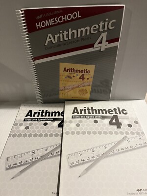 Abeka Arithmetic 4 Test & Speed Drills Student & Key Plus Curriculum Lesson Plan