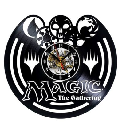 Magic The Gathering Vinyl Wanduhr Wohndeko bestes Geschenk Geburtstag Urlaub
