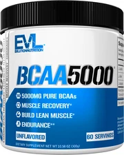 Evlution Nutrition BCAA 5000 - Stim Free Pre Workout - Amino Acid - 60 Servings