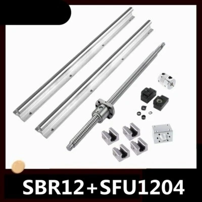 MARKENLOS SRB12 Linearführung Set + RM1204 SFU1204 Kugelumlaufspindel 300mm-1500mm CNC Set