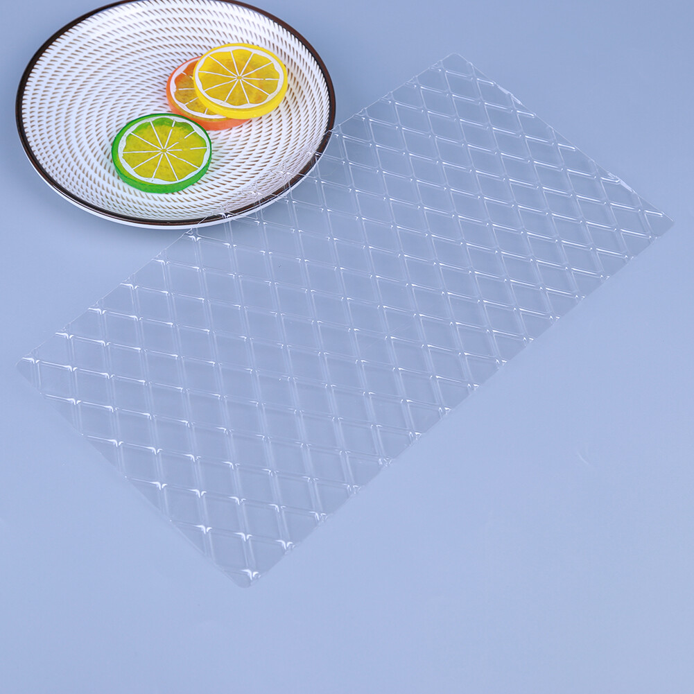 4pcs Plastic Texture Mat Nontoxic Lattice Texture Mat Smooth for