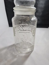 Vintage Planters Mr. Peanut 75th Anniversary 1906-1981 Glass Jar Embossed S2