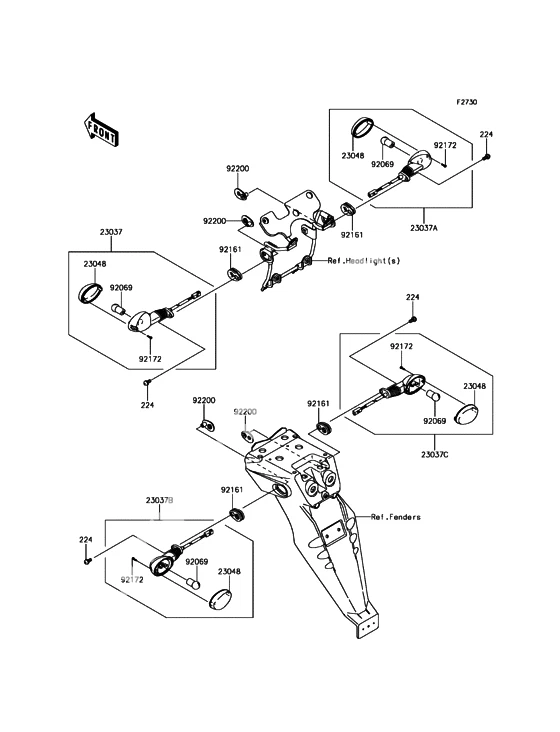 Лампа указателя поворота для KAWASAKI KLX150L KLX230SM KLX250SF KLX300SM - Изображение 2 из 4